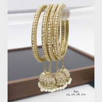 India Art Gold Plated Austrian Stone Bangles Set