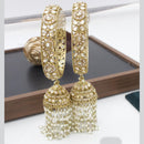 India Art Gold Plated Crystal And Pearl Bangles Set