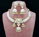 India Art Gold Plated Kundan Stone And Meenakari Necklace Set