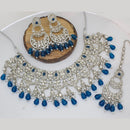 India Art Gold Plated Pota Stone And Austrian Stone Beads Necklace Set