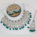 India Art Gold Plated Pota Stone And Austrian Stone Beads Necklace Set