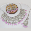 India Art Gold Plated Pota Stone And Austrian Stone Beads Necklace Set