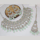 India Art Gold Plated Pota Stone And Austrian Stone Beads Necklace Set