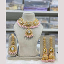 India Art Gold Plated Kundan And Beads Necklace Set