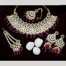 India Art Gold plated Kundan Beads And Pearl Necklace Set