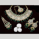 India Art Gold plated Kundan Beads And Pearl Necklace Set
