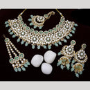 India Art Gold plated Kundan Beads And Pearl Necklace Set