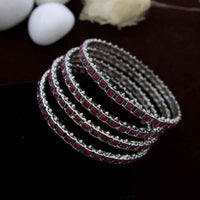 India Art Oxidised Pota Stone Bangles