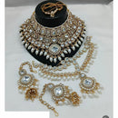 India Art Timeless Kundan Stone And Pearl Semi Bridal Necklace set