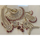 India Art Designer Kundan Stone And Beads Heavy Bridal Set