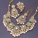 India Art Sparkling Luxe Pota Kundan And Pearl Necklace Set