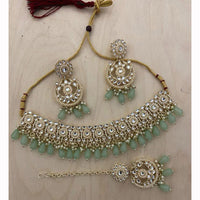 India Art Ethnic Kundan Stone Beaded And Pearl Necklace Set