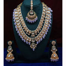 India Art Ethnic Kundan Stone Beaded And Pearl Necklace Set