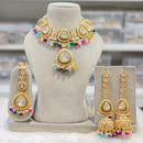 India Art Ethnic Kundan Stone Beaded And Pearl Necklace Set