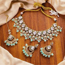 India Art Ethnic Kundan Stone Beaded And Pearl Necklace Set