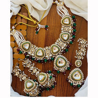 India Art Ethnic Kundan Stone Beaded And Pearl Necklace Set