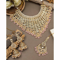 India Art Ethnic Kundan Stone Beaded And Pearl Necklace Set