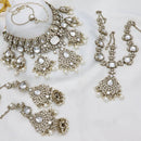 India Art Royal Kundan Stone And Pearl Semi Bridal Necklace set