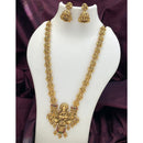 India Art Heritage Pota Stone And Pearl South Indian Temple Long Necklace Set