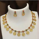 India Art Heritage Grace Kundan Stone And Temple Necklace Set
