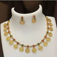 India Art Heritage Grace Kundan Stone And Temple Necklace Set