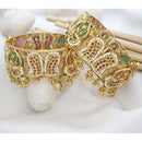 India Art Royal Pota Stone And Pearl Openable Bangles Set