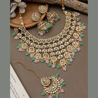 India Art Royal Kundan Stone And Beads Necklace Set