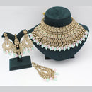 India Art Elegant Crystal Stone And Beads Choker Neckalce Set