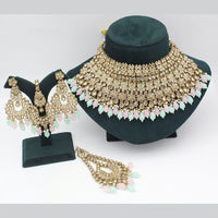 India Art Elegant Crystal Stone And Beads Choker Neckalce Set