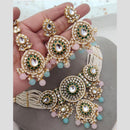 Sai Fashion Elegant Kundan Stone And Beads Choker Necklace Set