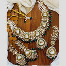 Sai Fashion Elegant Kundan Stone And Beads Choker Necklace Set