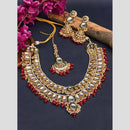 Sai Fashion Elegant Kundan Stone And Beads Necklace Set
