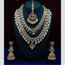 Sai Fashion Elegant Kundan Stone And Beads Necklace Set