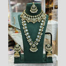 Sai Fashion Royal Kundan Stone And Beads Double Necklace Set