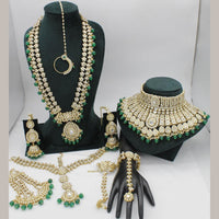 India Art Designer Kundan Stone And Beads Beads Bridal Set