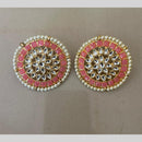 India Arts Pota Stone And Pearl Classic Stud Earrings (Pack of 3) (Pack of 3)