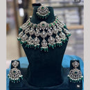 India Art Premium Pota Stone And Beads Traditional Necklace Set