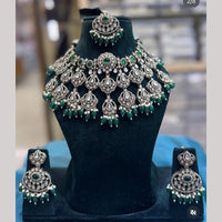 India Art Premium Pota Stone And Beads Traditional Necklace Set