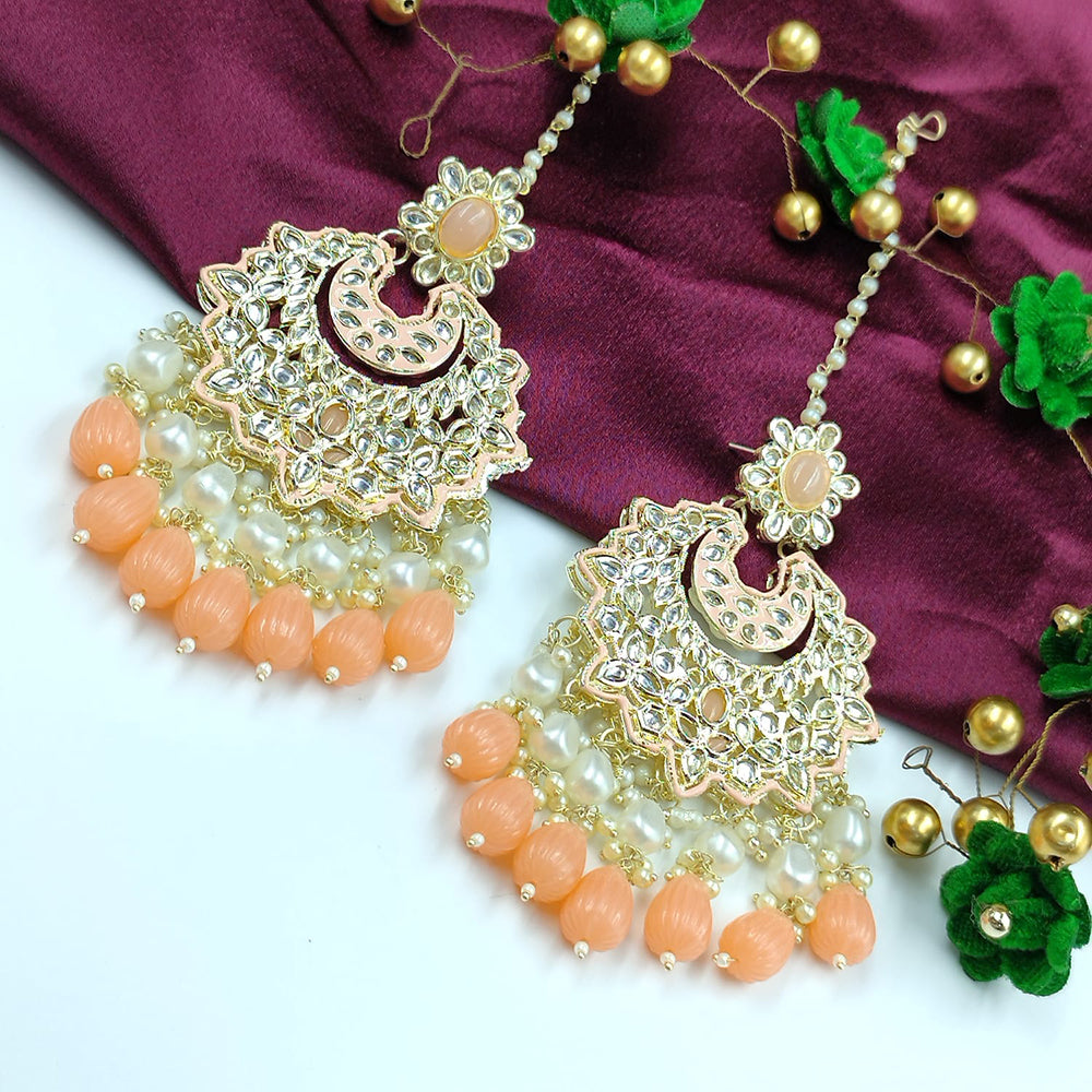 Polki Pearl Earring Mehndi Sku 5168 E3 at Rs 350.00 | Polki Earring | ID:  2850973956112