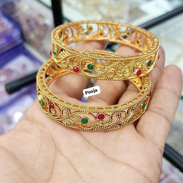 Pooja Bangles Gold Plated Bangle Set