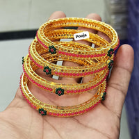 Pooja Bangles Gold Plated Bangle Set