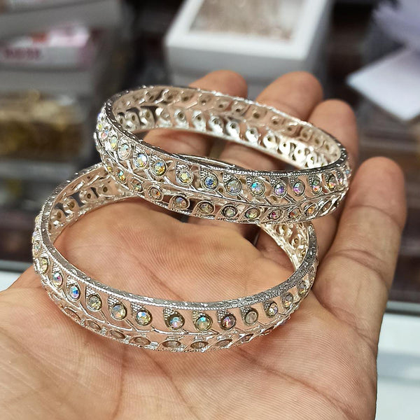 Pooja Bangles Silver Plated Bangle Set