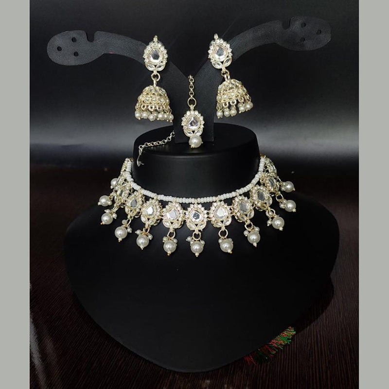 Pooja Bagles Gold Plated Necklace Set