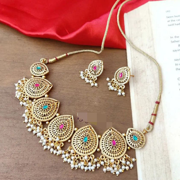 Pooja Bangles Gold Plated Necklace Set