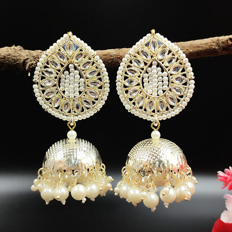 Pooja Bangles Gold Plated Jhumki Earrings