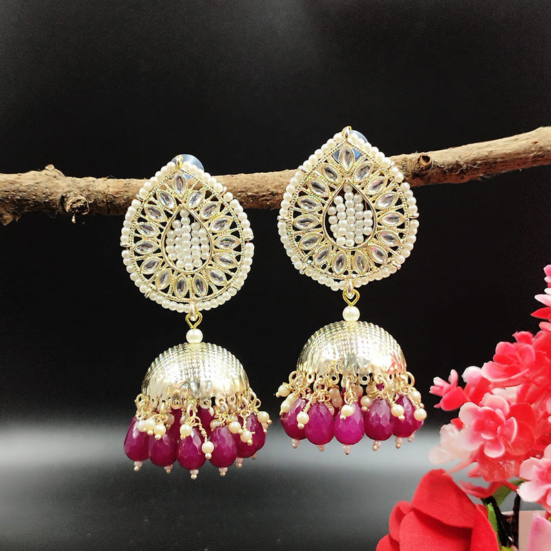 Pooja Bangles Gold Plated Jhumki Earrings