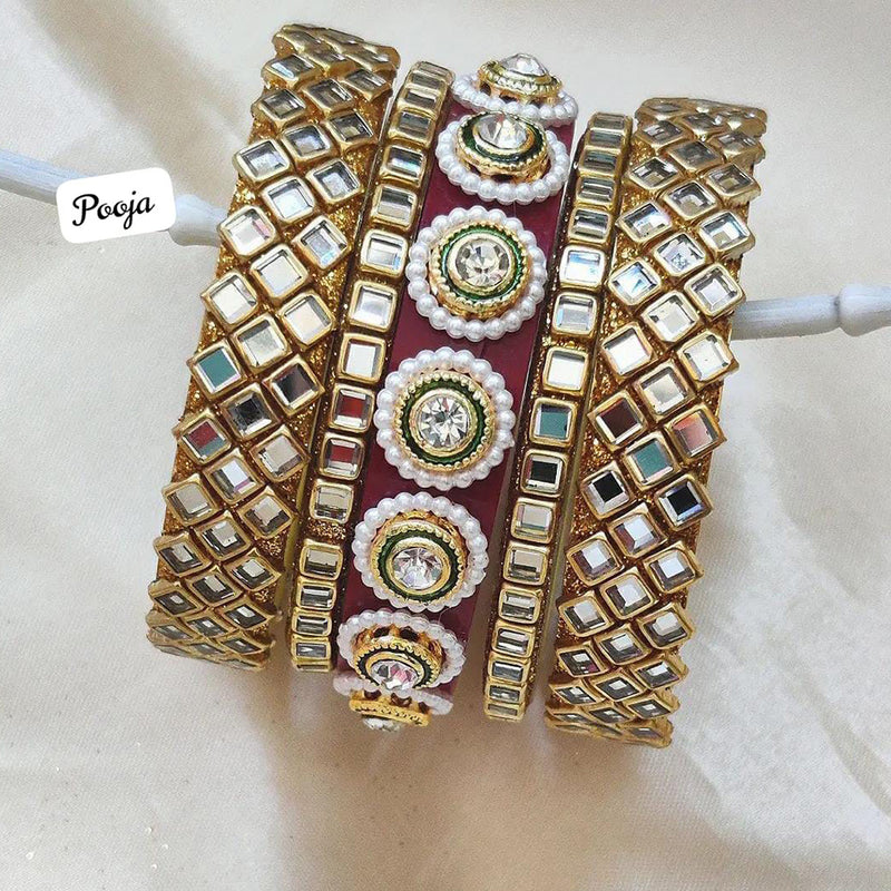 Pooja Bangles Gold Plated Bangles Set