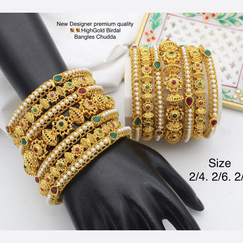 Pooja Bangles Gold Plated Bangles Set