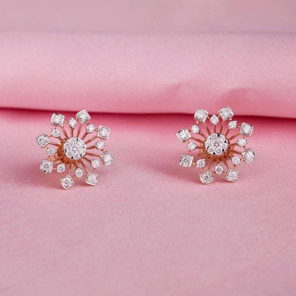 Pooja Bangles Rose Gold Plated Stud Earrings