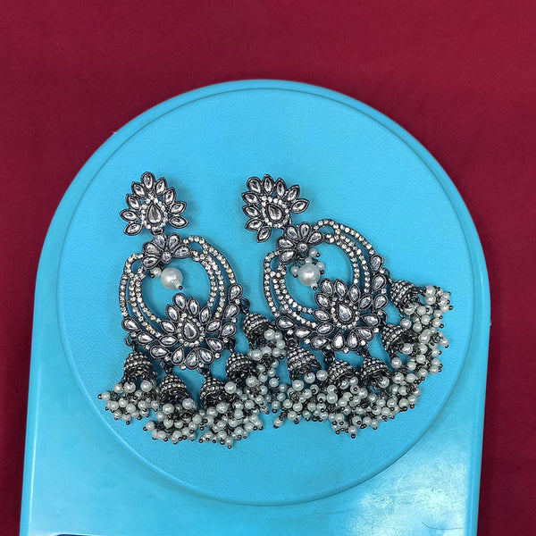 Pooja Bangles Oxidised Plated Dangler Earrings
